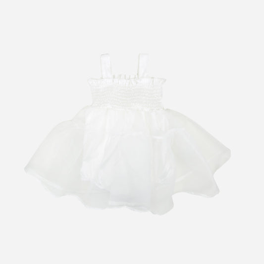 Satin-Tüllromper Ballerina weiß