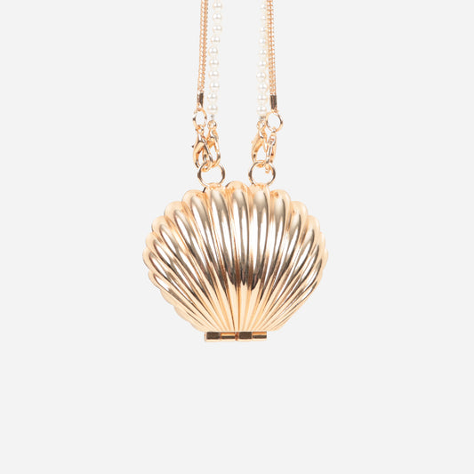 Muscheltasche gold