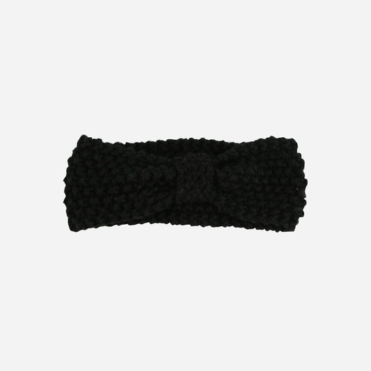 Strickstirnband Knoten schwarz